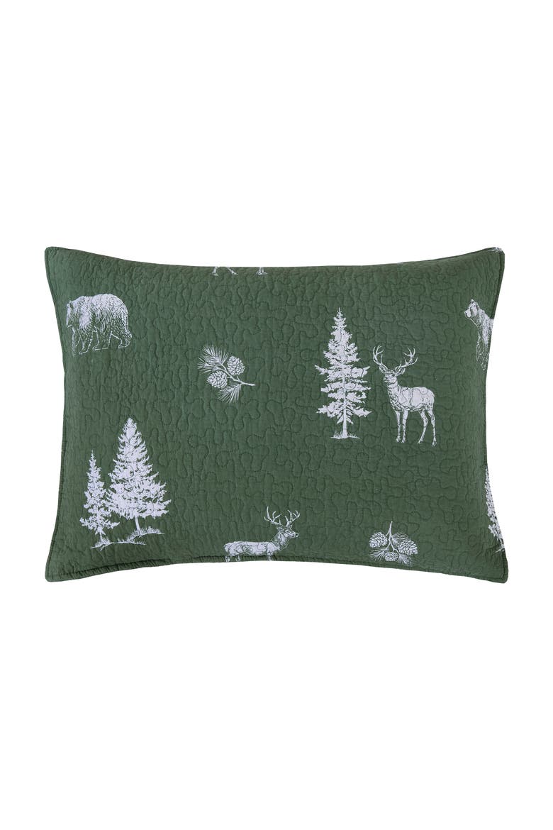 Fernwood Forest Bedding Quilt Collection, Alternate, color, Green