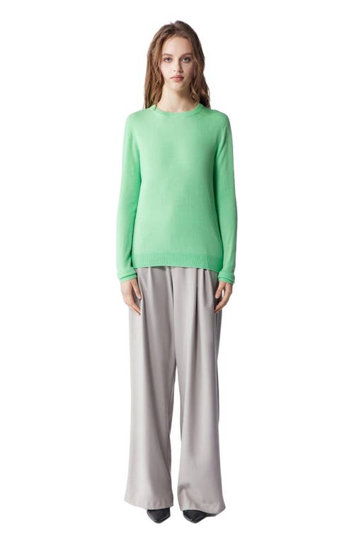 Gobi Mongolian Cashmere Crew Neck Sweater In Green