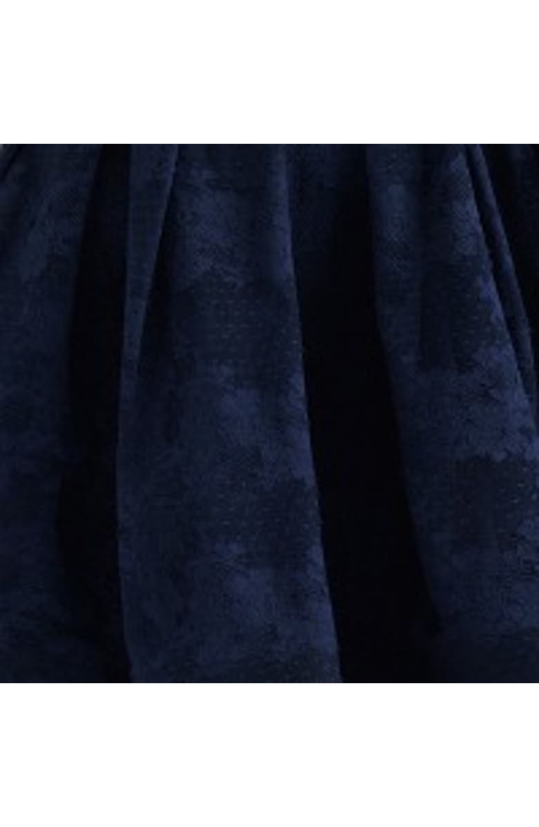 Malina Leoni Lace Long Sleeve Mini Dress, Alternate, color, Dark Blue