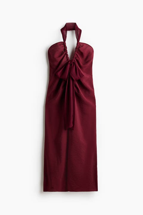 Satin Halterneck Dress
