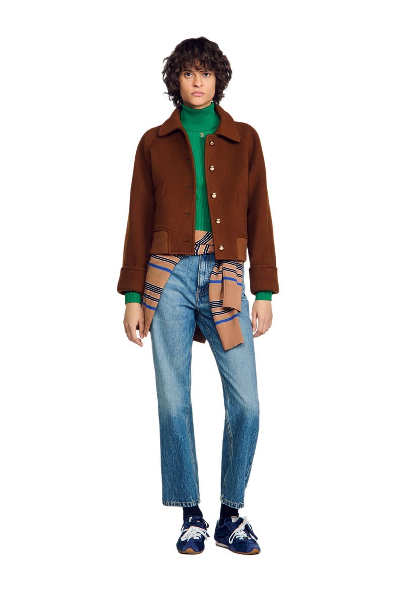Short coat with flap pockets, Alternate, color, Camel