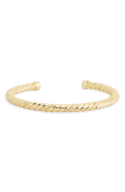 Demi Fine Rope Textured Cuff Bracelet