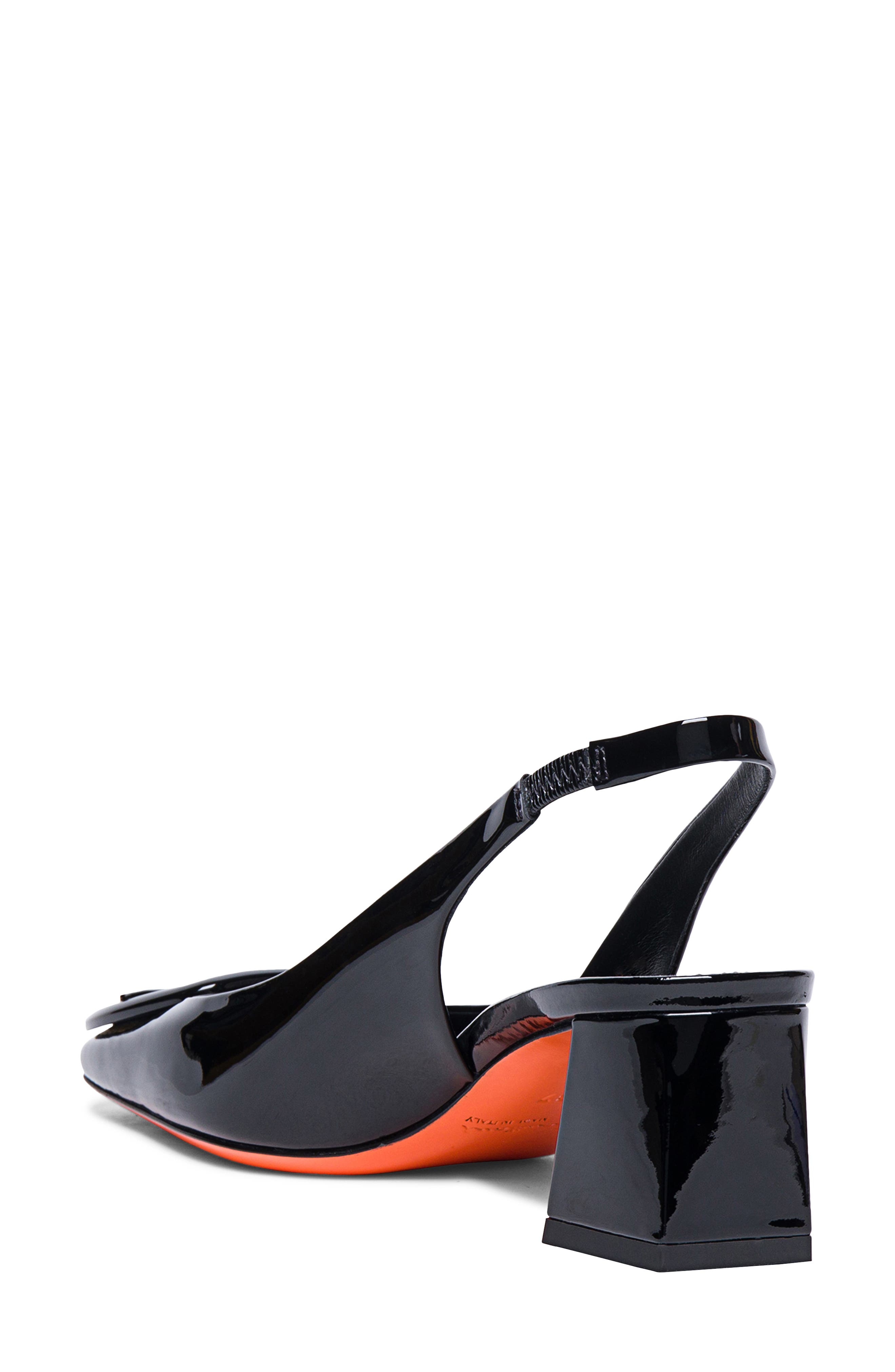 Women's Lemon Patent Sling Back, Alternate, color, BLACK