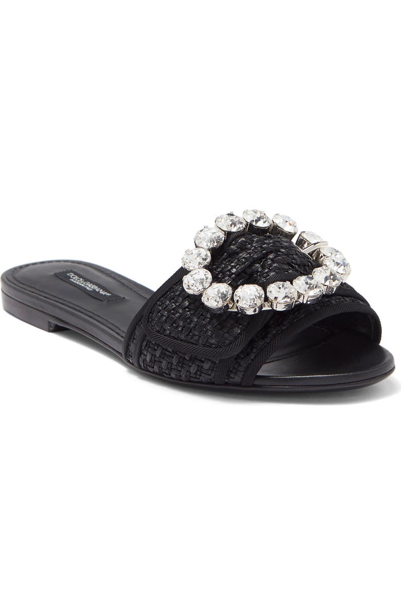 Dolce&Gabbana Rhinestone Slip-On Sandal, Main, color,