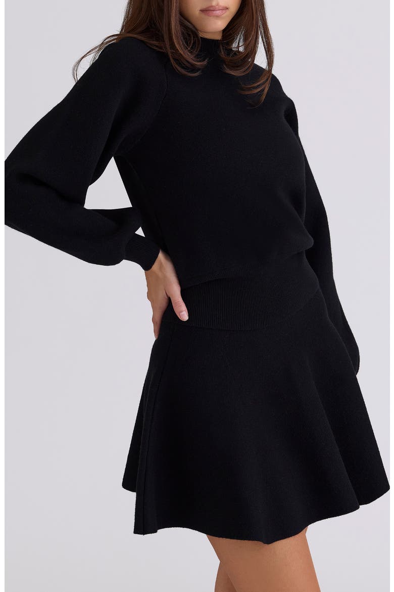 Cressida Wool Blend Sweater, Alternate, color, BLACK