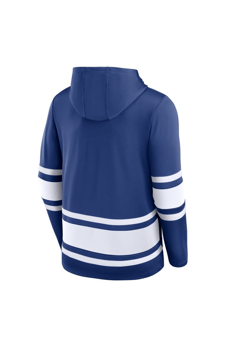 FANATICS Men's Fanatics Branded Blue Toronto Maple Leafs Puck Deep Lace-Up Pullover Hoodie, Alternate, color,
