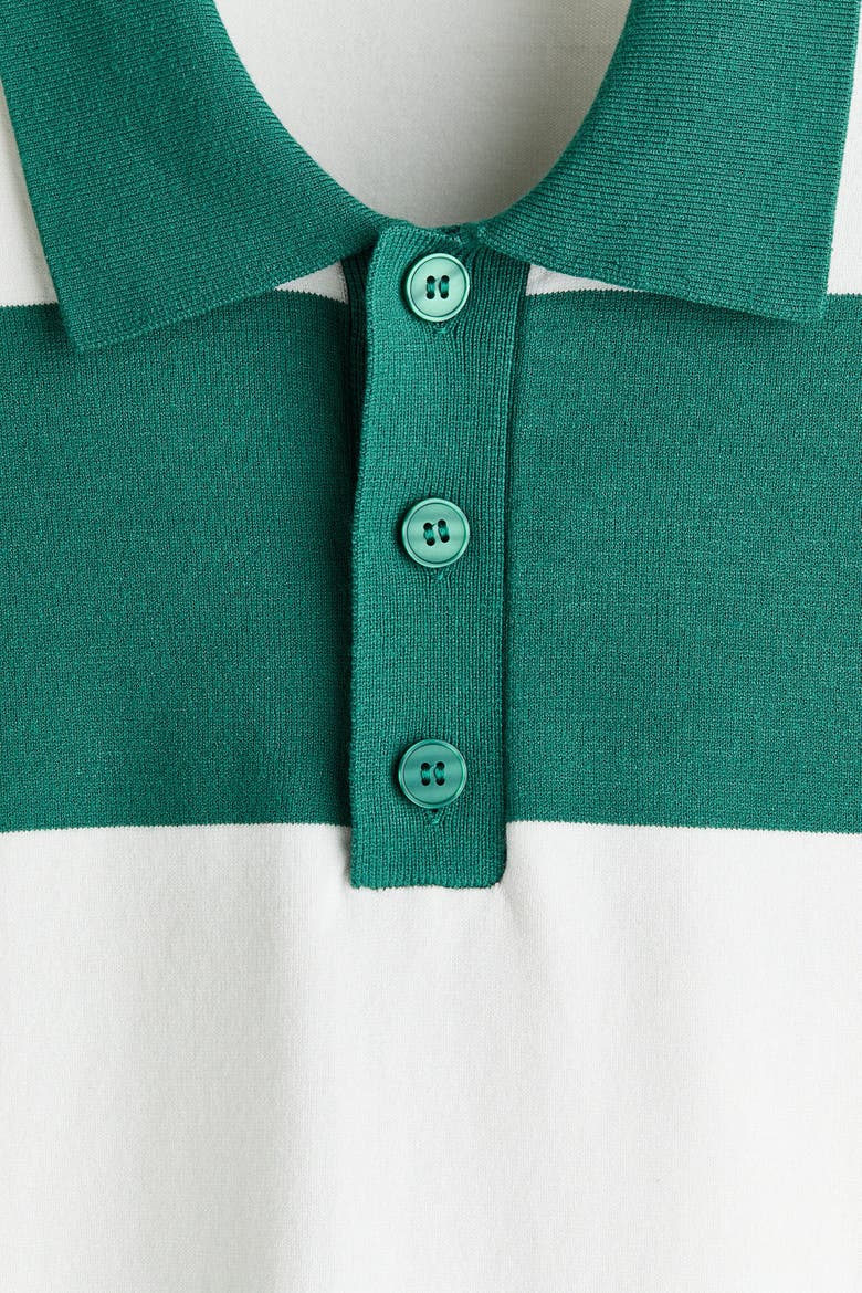 Loose-fit Polo Shirt, Alternate, color, Green/striped