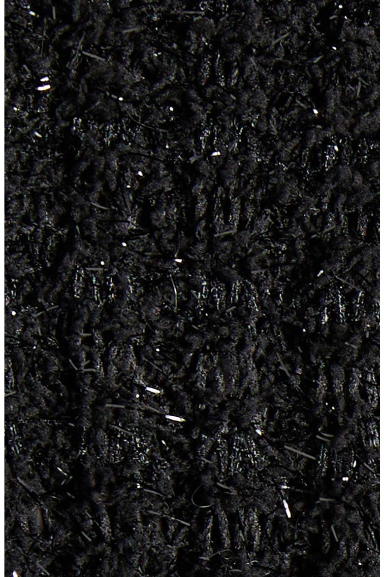 Almee Metallic Tweed Puffer Jacket, Alternate, color, BLACK