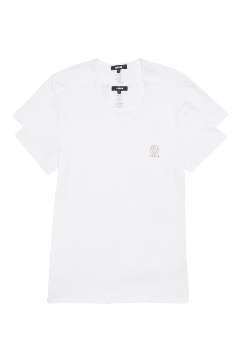 Medusa Head Logo 2-Pack Undershirts, Alternate, color, WHITE
