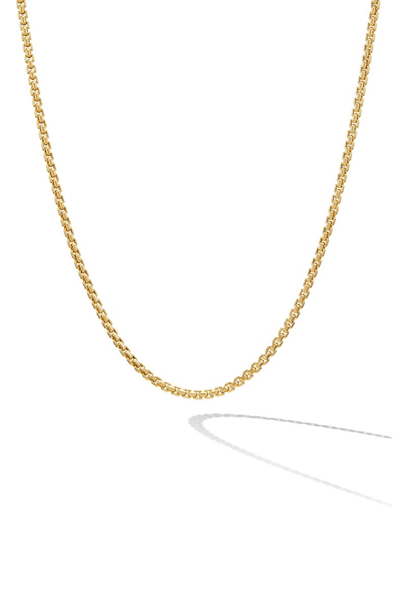 Box Chain Necklace in 18K Gold, 1mm, Main, color, 18K YELLOW GOLD