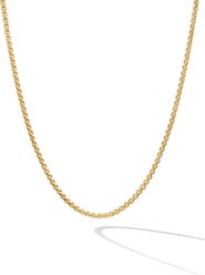 David Yurman Box Chain Necklace in 18K Gold, 1mm