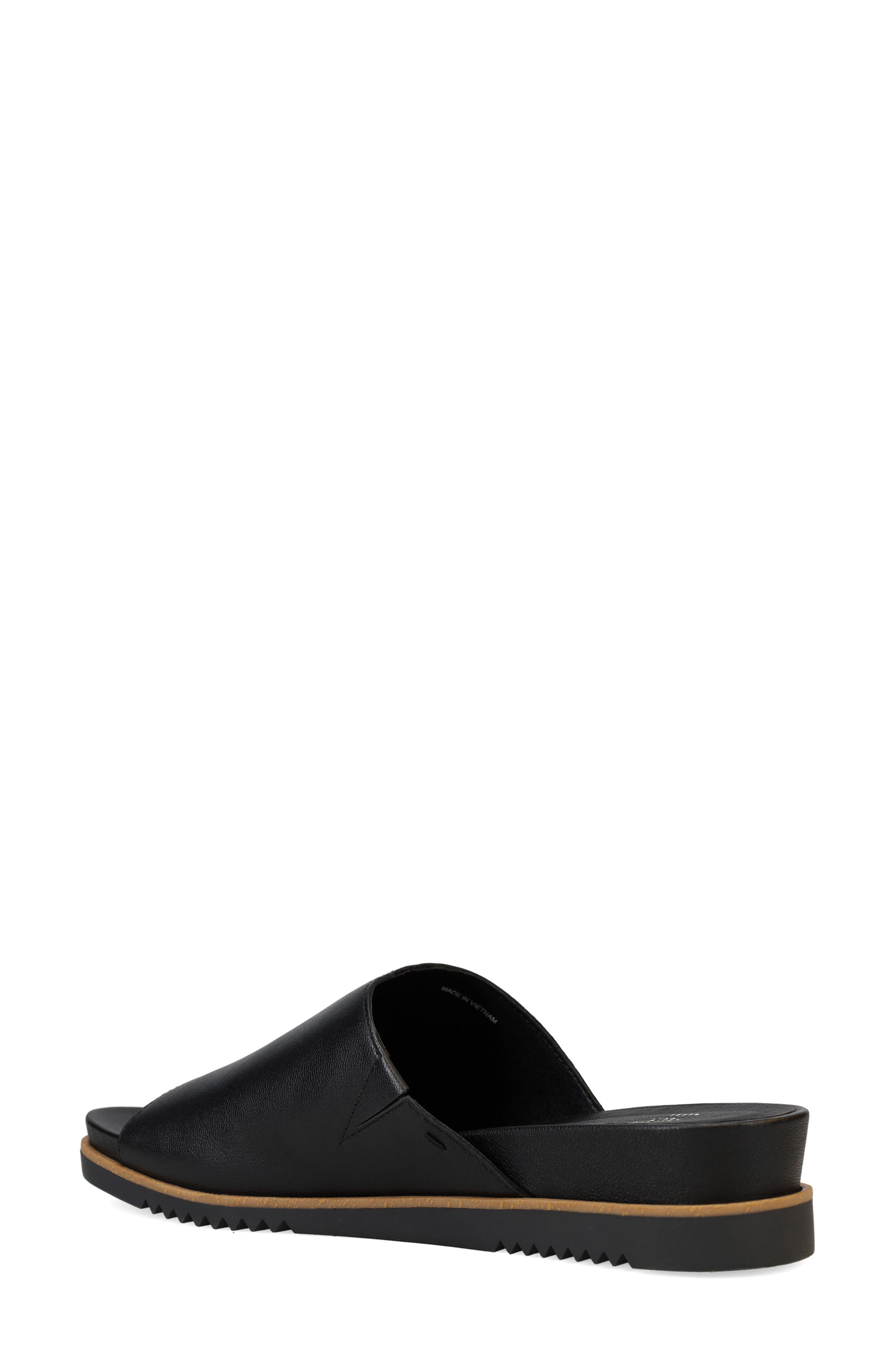 Eileen Fisher Koha Leather Sandal, Alternate, color, Black