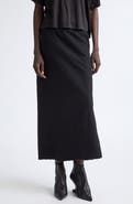 Rick Owens Bias Cut Cotton & Wool Skirt