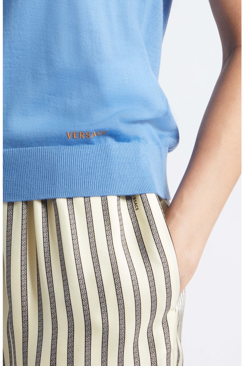 Classic Short Sleeve Wool Sweater, Alternate, color, SKY