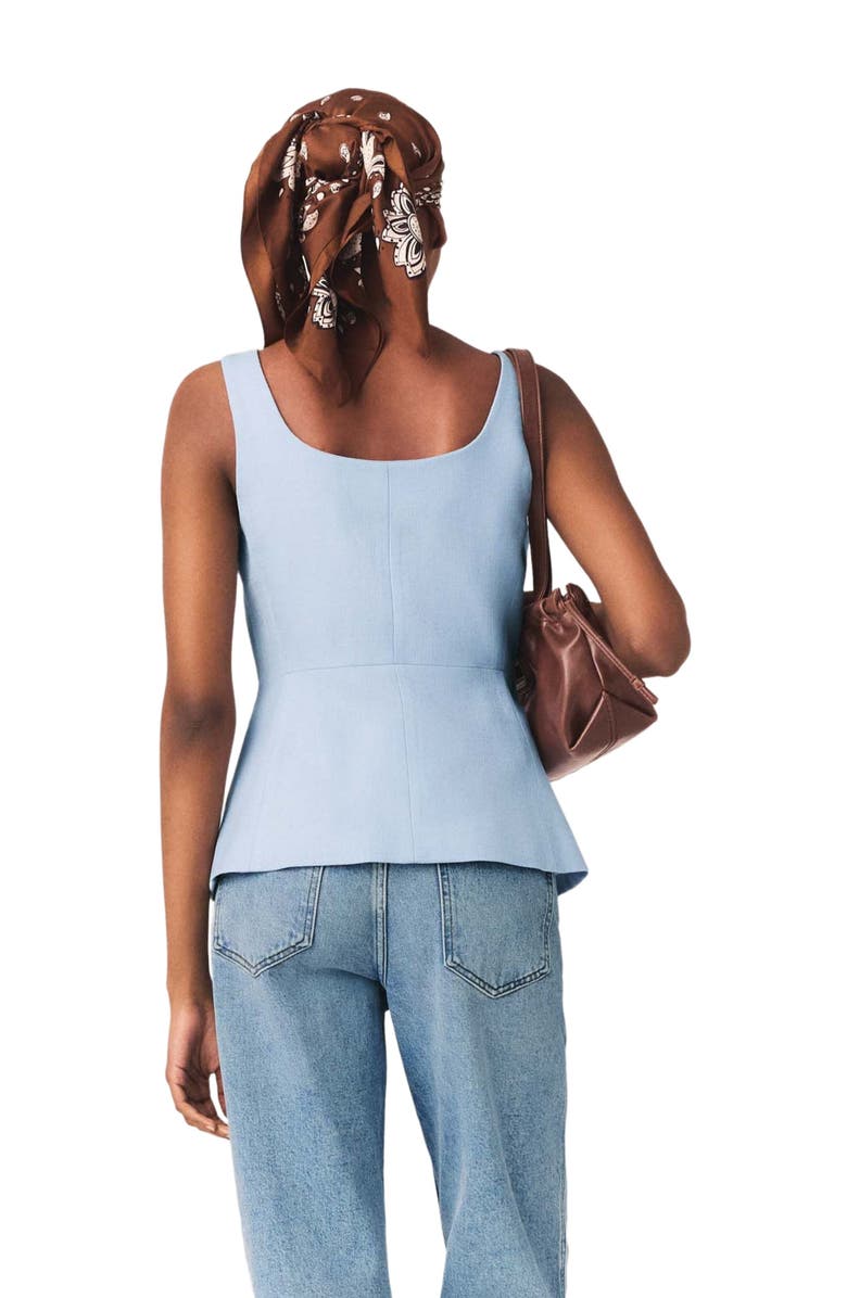 maje Long tailored jacket, Alternate, color, Blue Sky