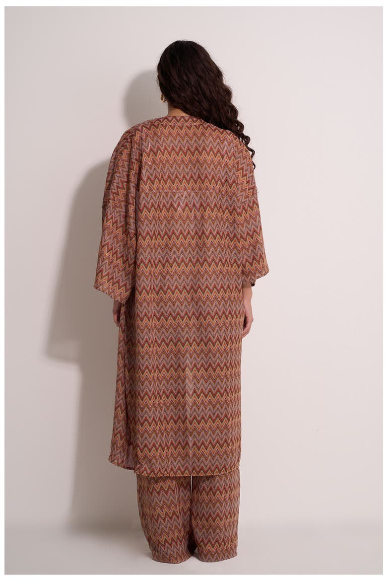 Desert Mirage Beach Robe Cover-Up, Alternate, color, Multi-Brown