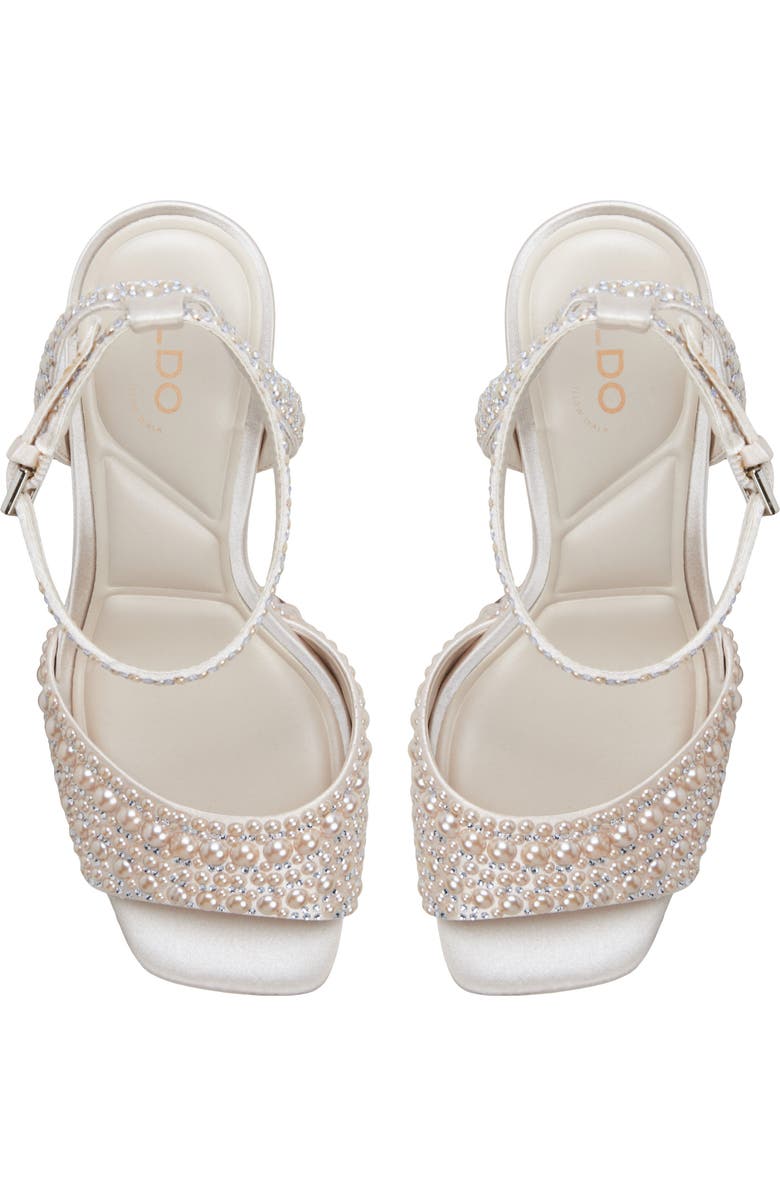 ALDO Chicgleam Ankle Strap Platform Sandal, Alternate, color, Other White