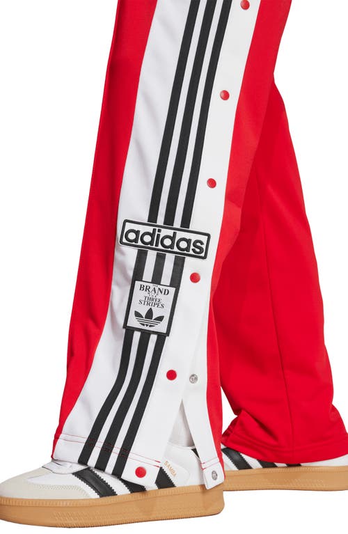 Adidas Originals Straight Trousers With Elastic Waistband And Side Stripes In Red