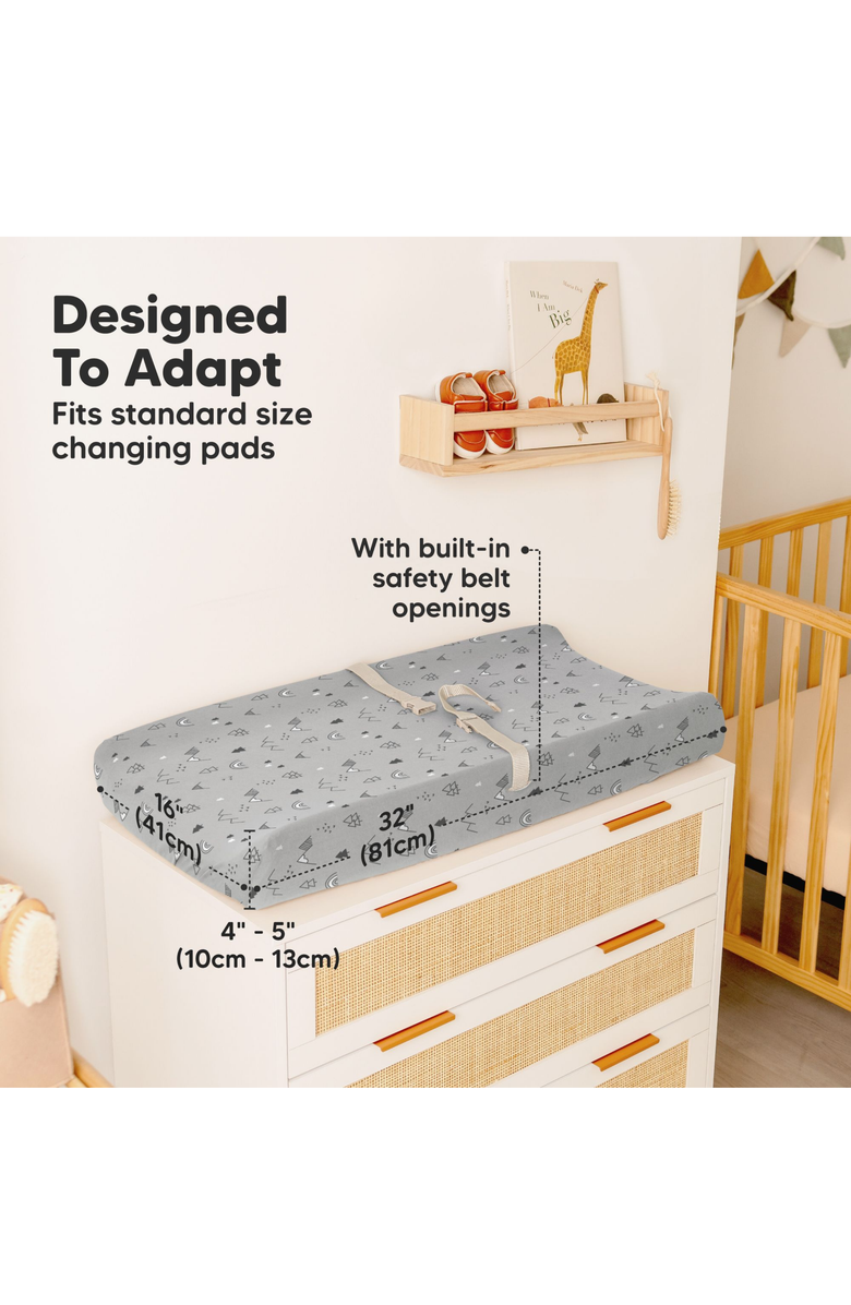 KeaBabies 2-Pack Soothe Changing Pad Covers, Alternate, color, Woodland