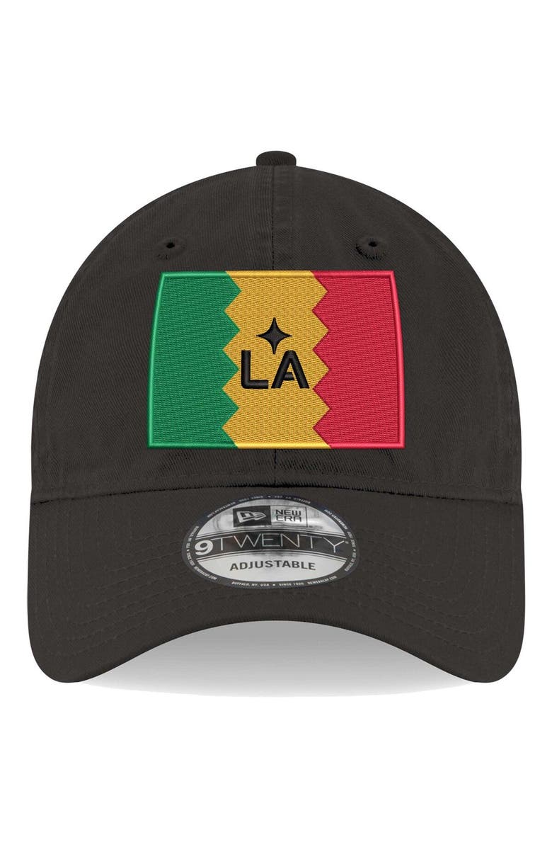 New Era Men's New Era Black LA Galaxy Jersey Hook 9TWENTY Adjustable Hat, Alternate, color, Black