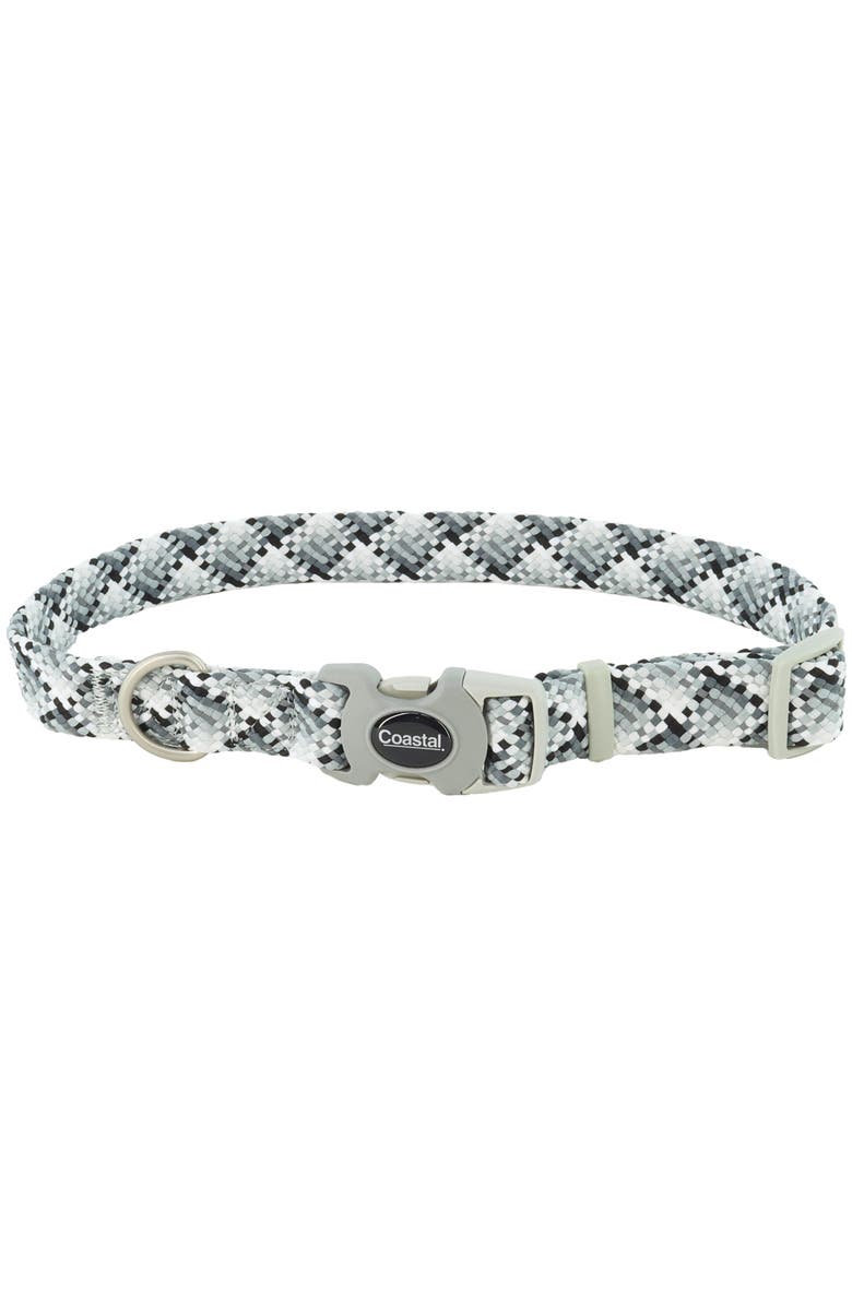 Pro Active Woven Reflective Dog Collar, Grey Scale, Small, 5/8 Inch, Adjustable, Main, color, Gray