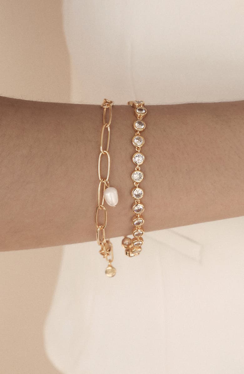 Ettika Set of 2 Bracelets, Alternate, color, Gold