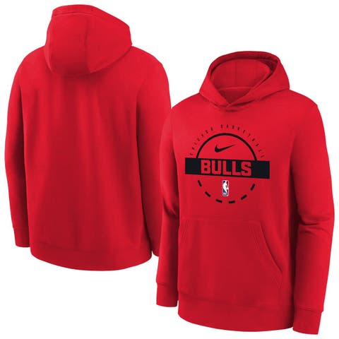 Youth Nike Red Chicago Bulls 2025/26 Club Fleece Practice Hoodie