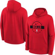 Nike Youth Nike Red Chicago Bulls 2025/26 Club Fleece Practice Hoodie