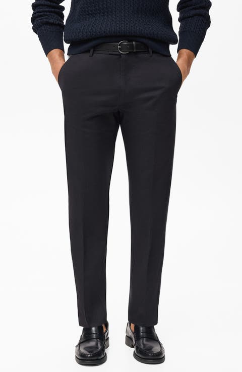 Slim Fit Stretch Cotton Twill Pants