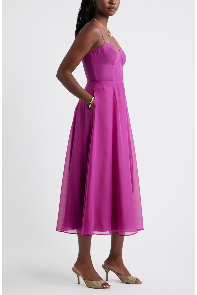Sweetheart Seamed Bodice Cocktail Dress, Alternate, color, PURPLE VINTNER