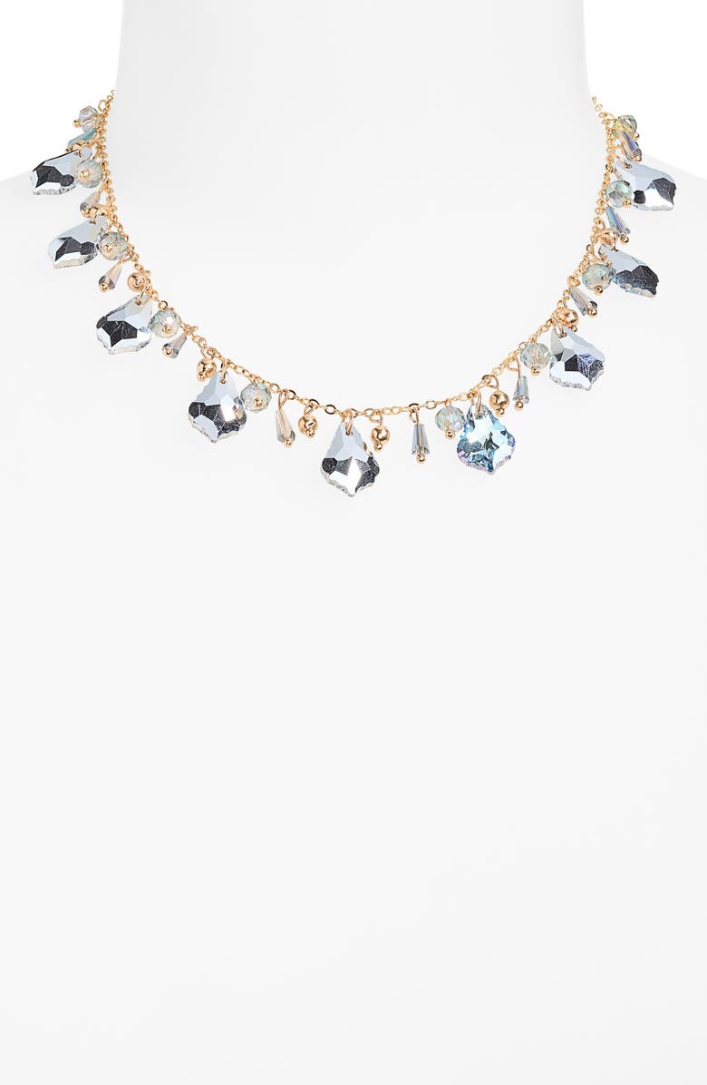 Cara Crystal Shaker Necklace, Alternate, color, Blue
