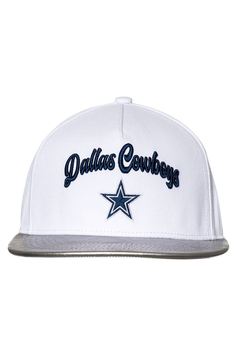 Women's The Wild Collective White/Silver Dallas Cowboys Two-Tone Snapback Hat, Main, color, White
