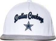THE WILD COLLECTIVE Women's The Wild Collective White/Silver Dallas Cowboys Two-Tone Snapback Hat