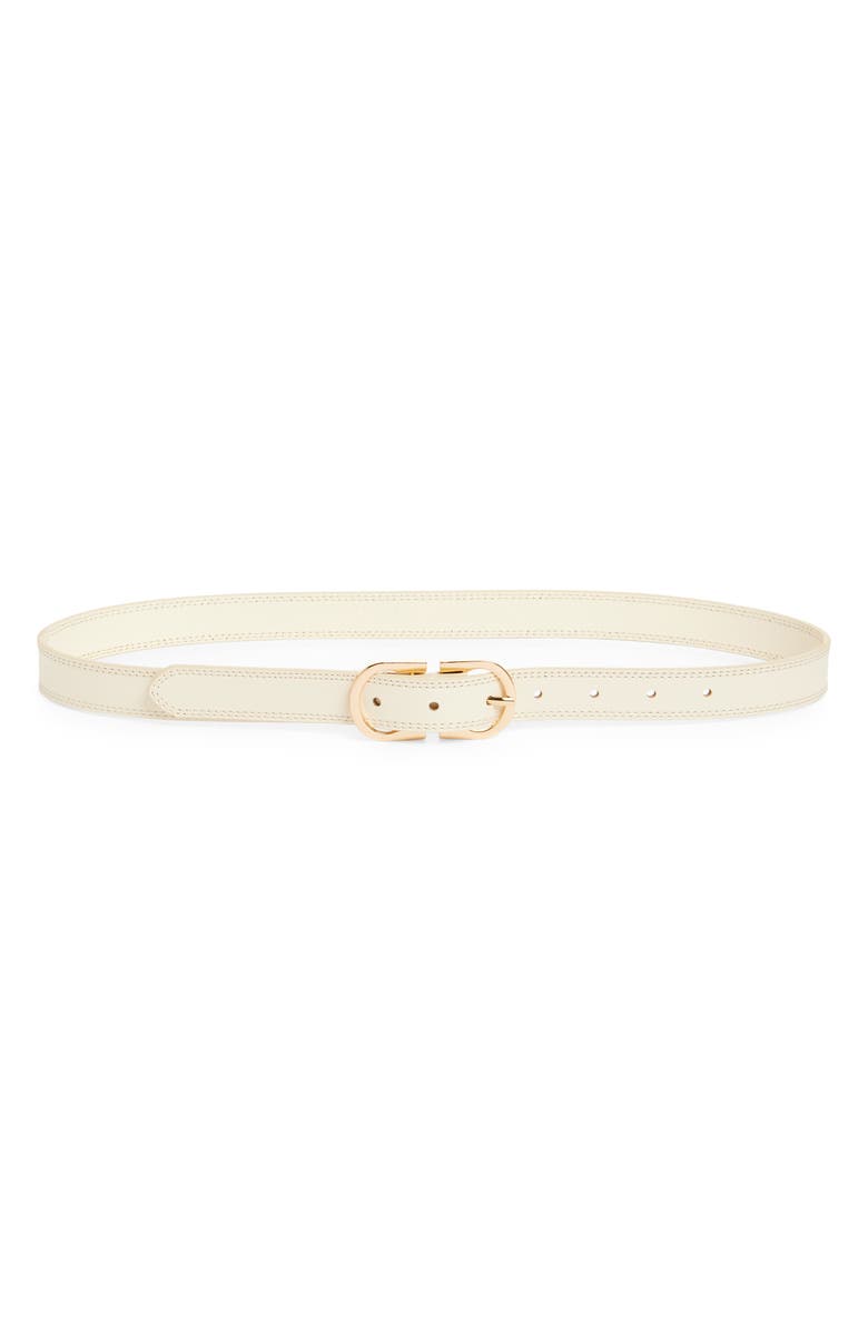 Nordstrom Camilla Leather Belt, Main, color, Beige Burnt