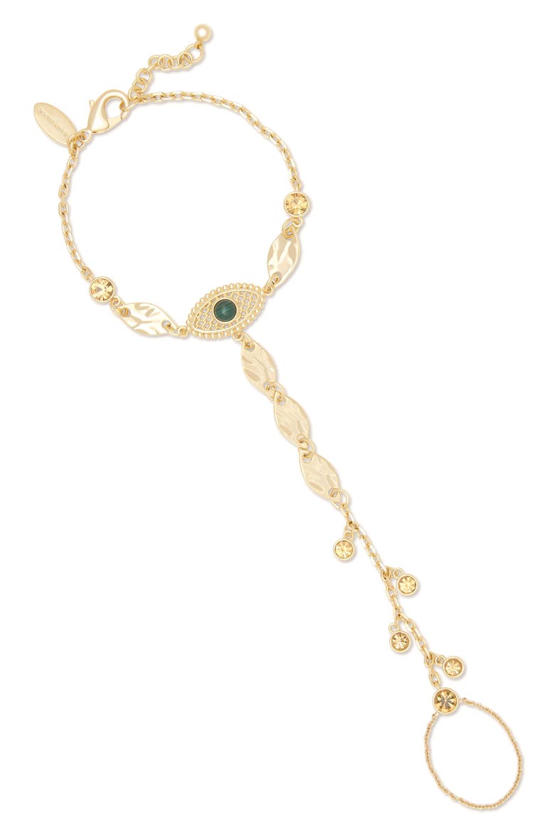 Cleo Hand Chain, Main, color, GREEN MULTI/ GOLD