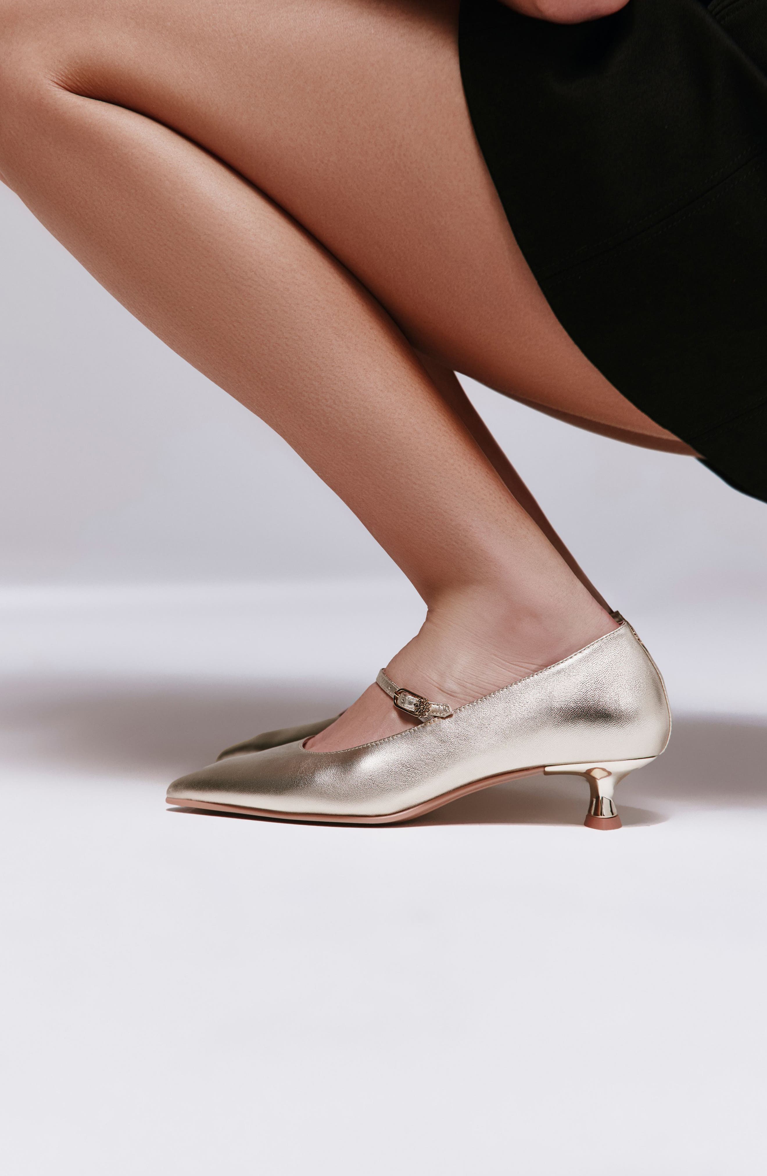 Naot Rosalie Pointed Toe Pump, Alternate, color, Gold Metallic Heather