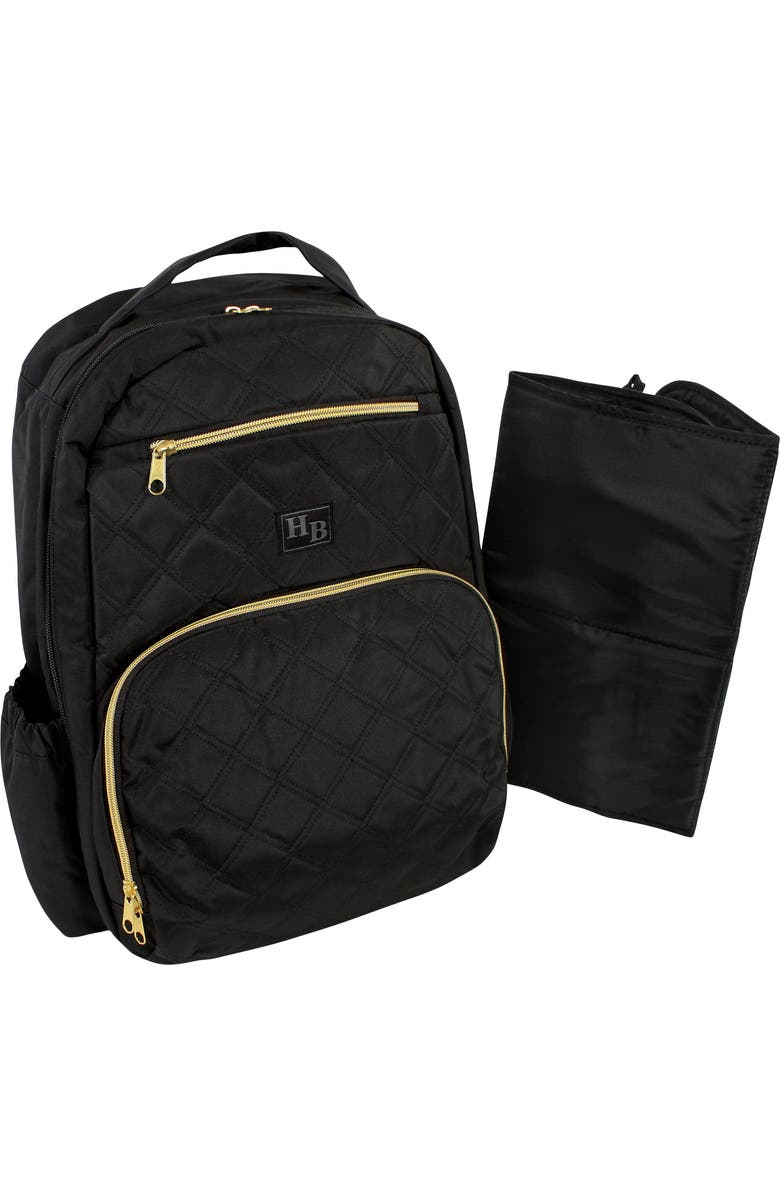 Hudson Baby Premium Diaper Bag Backpack and Changing Pad, Main, color, Black