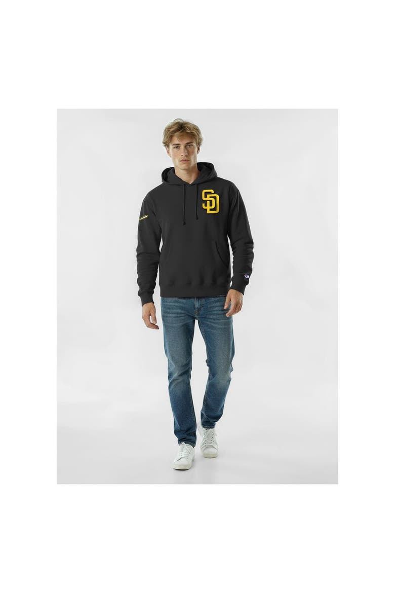 Men's Champion  Black San Diego Padres Reverse Weave Chenille Hoodie, Main, color, Black