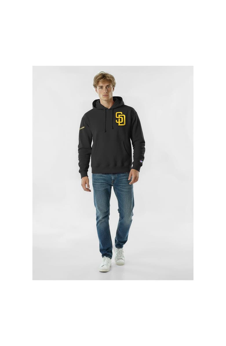 Champion Men's Champion  Black San Diego Padres Reverse Weave Chenille Hoodie, Main, color, Black