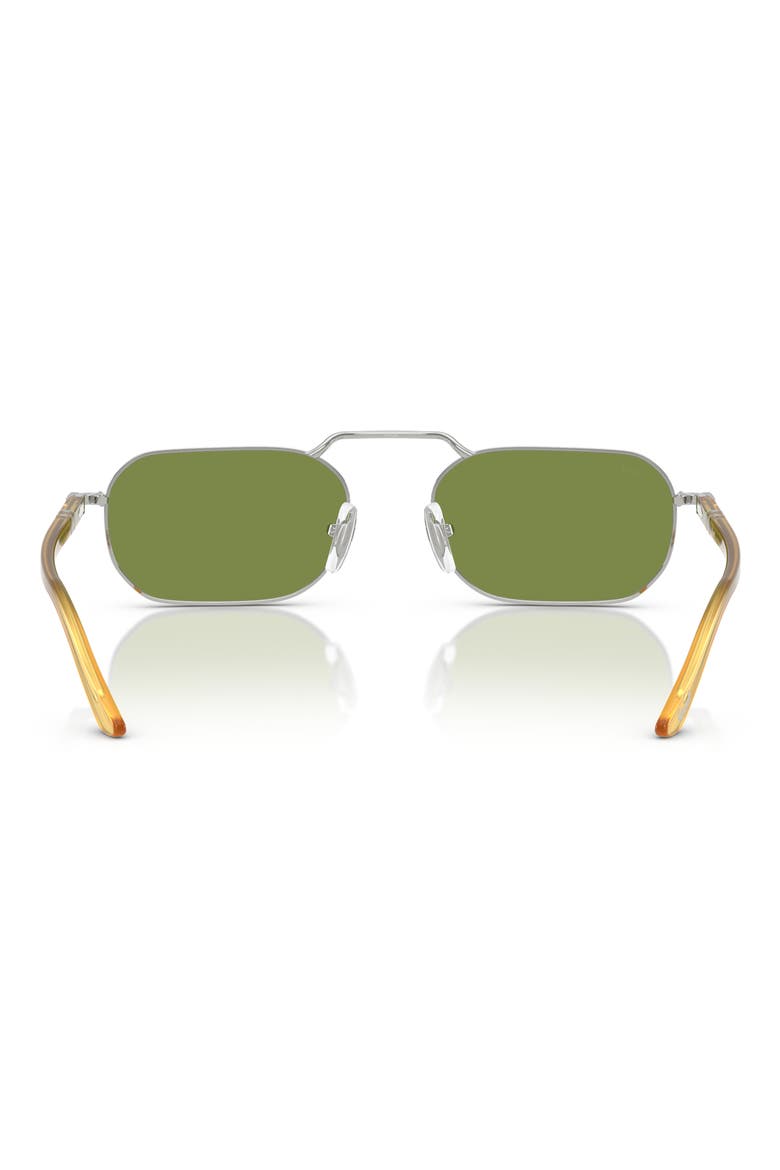 57mm Polarized Rectangular Sunglasses, Alternate, color, SILVER