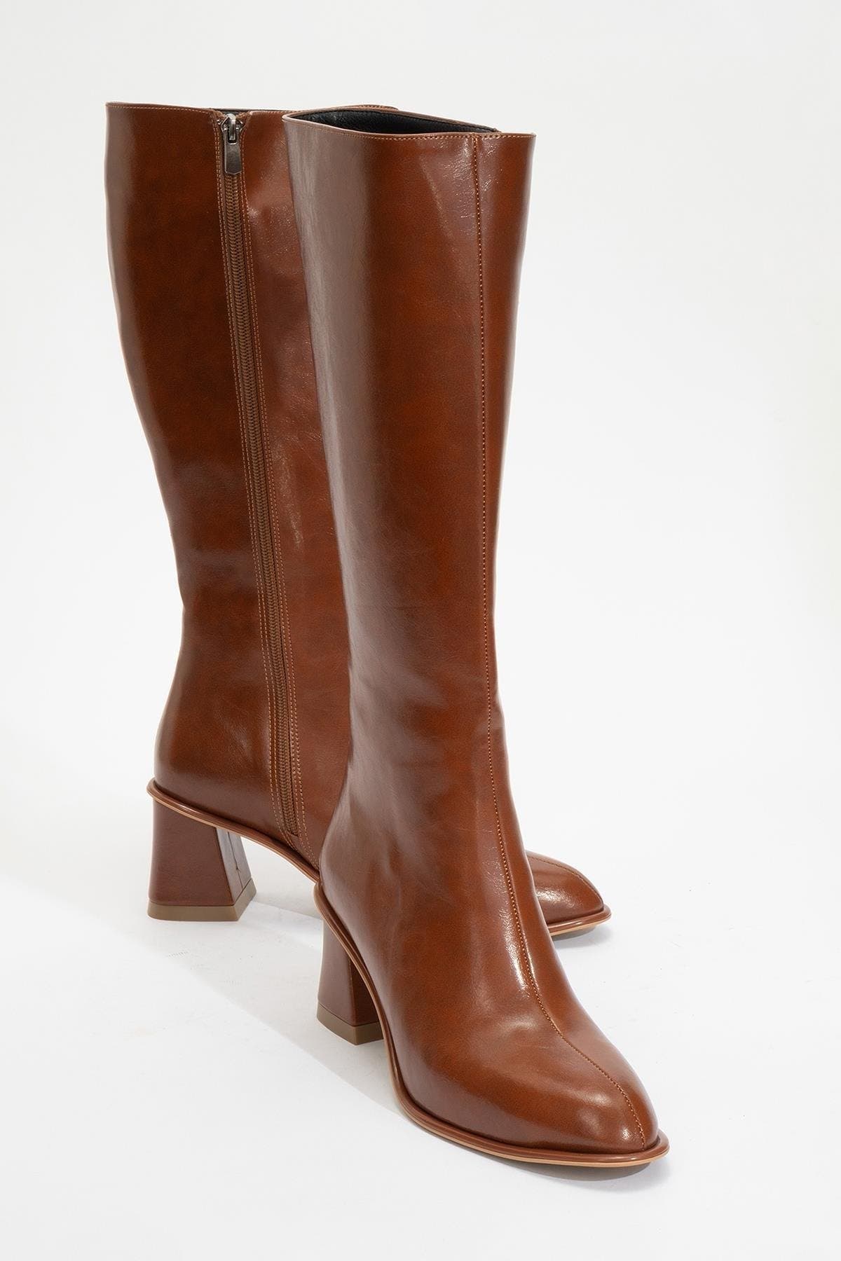  Cognac Faux Leather