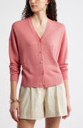 Nordstrom V-Neck Linen & Viscose Cardigan