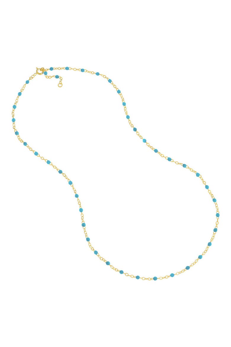 Enamel Station Chain Necklace, Alternate, color, TURQUOISE