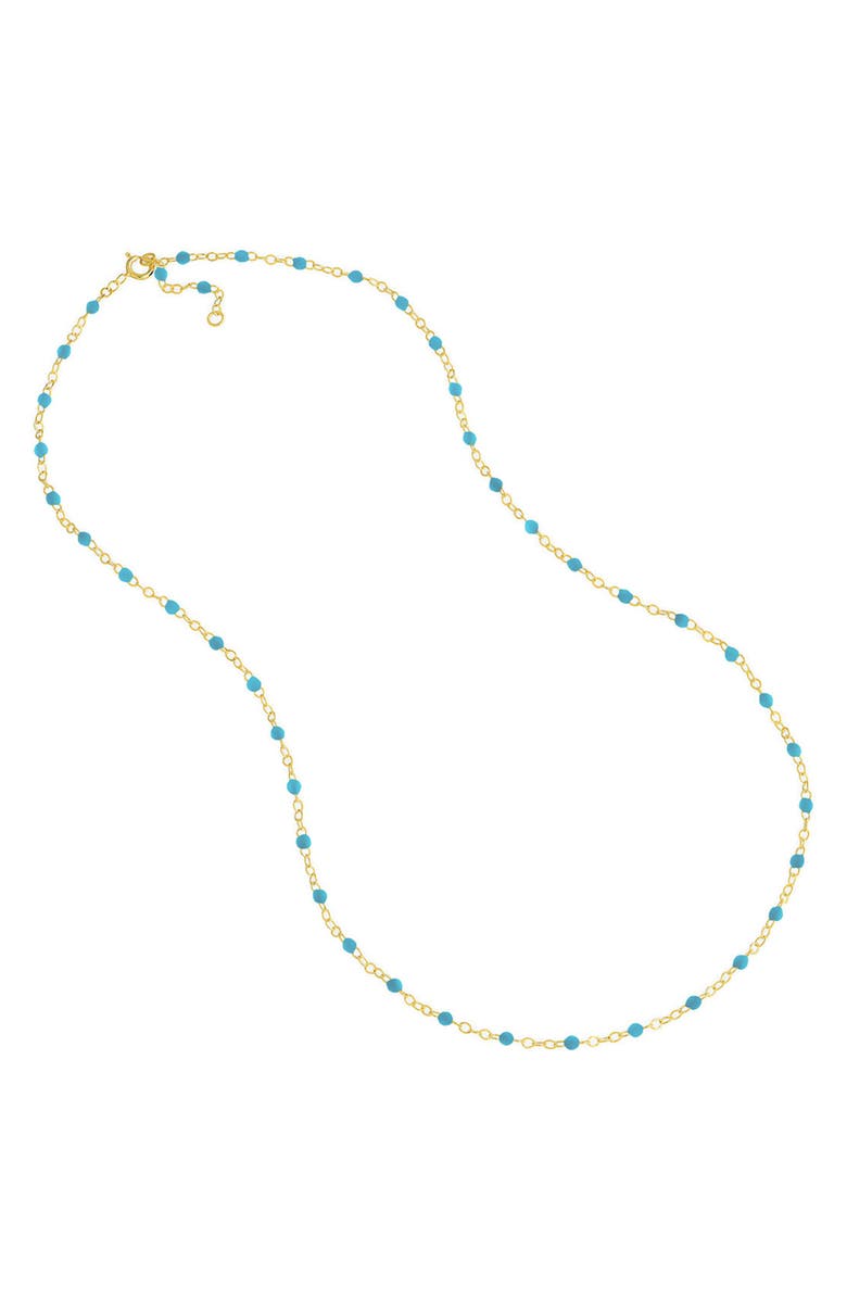 ES JEWELRY Enamel Station Chain Necklace, Alternate, color, Turquoise