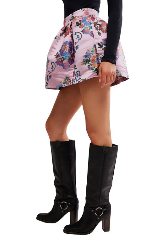 Free People Benjamine Satin Miniskirt In Pink