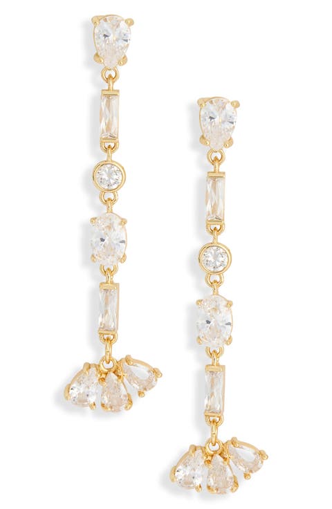 Mixed Cubic Zirconia Drop Earrings