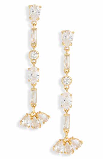 Mixed Cubic Zirconia Drop Earrings