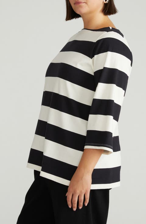 Belle Breton Stripe Top (Plus)