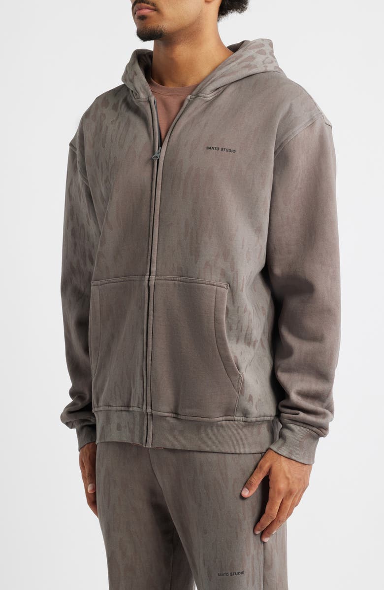 SANTO STUDIO Cole Houshmand Preda Zip Hoodie, Alternate, color, Purple