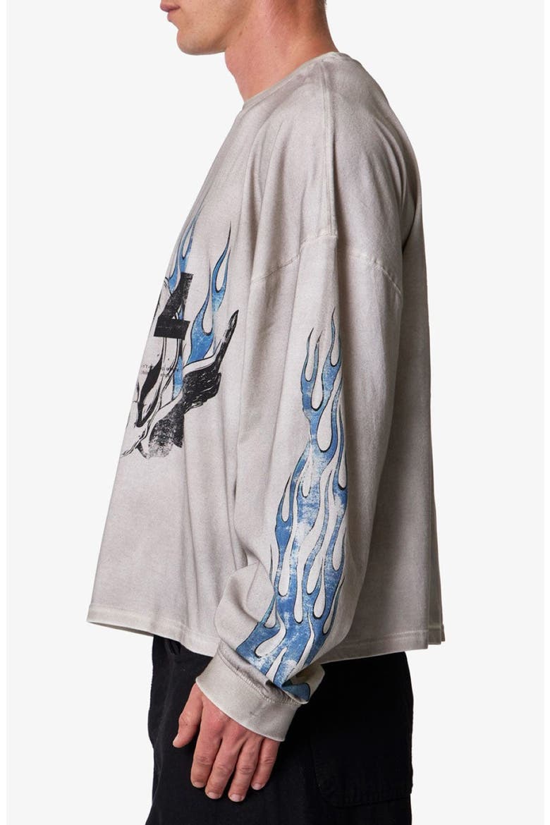 Skull Wings Long Sleeve Cotton Graphic T-Shirt, Alternate, color, WHITE